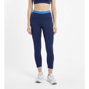 Reebok Pants Women’s Size M High Rise Leggings Blue Yoga Athletic Gym Pockets